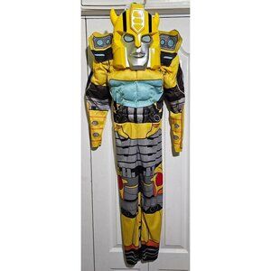 Transformers Bumblebee Kids Muscle Costume 7-8 Mask Halloween Boys Disguise